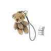 Brown Teddy Bear Plush Teddy Bear Phone Charm Mini Bling