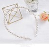 Aneneiceera Fashion Pearls Headbands DIY Headpiece Bride White Faux Pearl