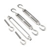 Qjaiune 3Pcs M8 Turnbuckle Hook & Hook Turnbuckles, 304 Stainless