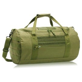 Tactical Duffle Bag Waterproof Gym & Travel Bag with MOLLE Straps, Expandable for Outdoor Training Shoulder & Crossbody Carrycolor: Camo