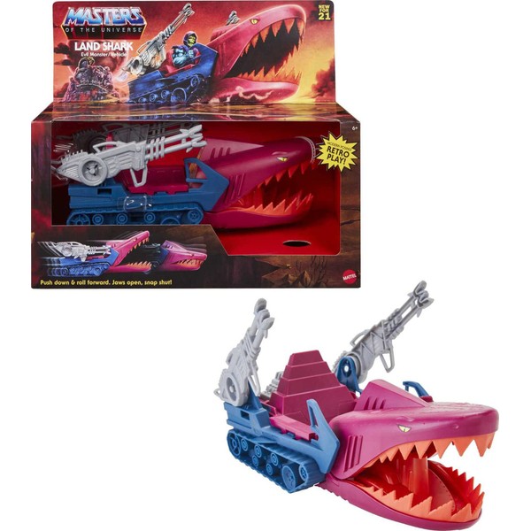 Masters of the Universe Origins Land Shark Vehicle, Skeletor's Iconic Transportation for MOTU Storytelling Play and Display, Gift for Kids Age 6 Years and Older