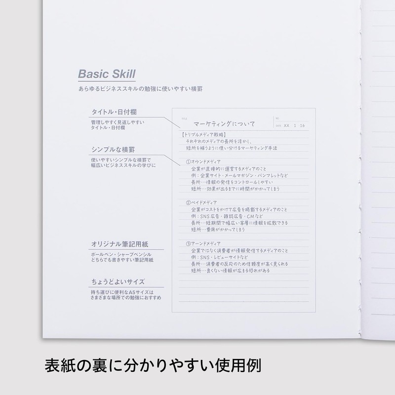 Apica CFSA5Y05T Skill-In Notebook for Re-Learning for Working People, A5,