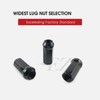 EZAccessory 20 Black Long Open End Bulge Acorn Lug Nuts