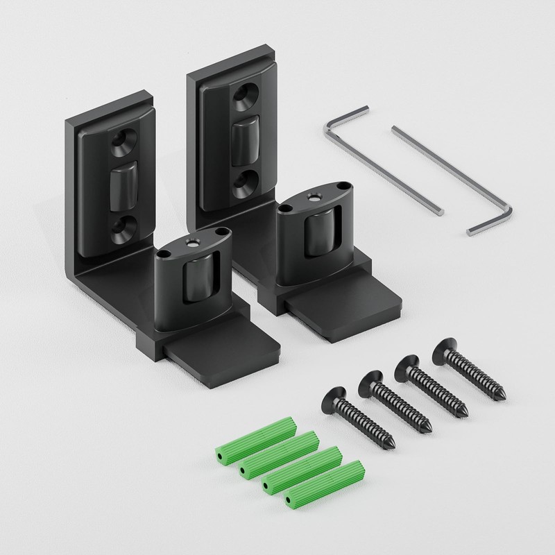 CCJH 2 Packs Sliding Barn Door Floor Guide Adjustable Bottom