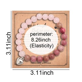 Get Well Soon Gifts for Women Natural Stone Bracelet Healing Beads Bracelet for Women Inspirational Gifts for Family Friends Christmas Birthday Gift - Life is Tough But So are You Bracelet