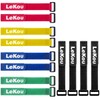Lekou 12 Pack Adjustable Cable Strap Multipurpose Hook and Loop