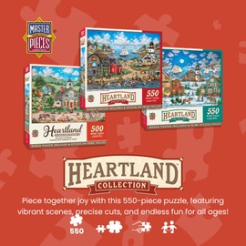 MasterPieces - 550 Piece Jigsaw Puzzle, The Quilt Barn, Fun for Adults, Family, Kids, 18" x 24"