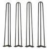 WEN TL28B 28-Inch Mid-Century Modern Satin Black Hairpin Table Legs,