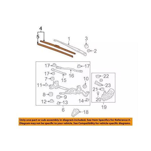 Honda Genuine 76620-TK6-A01 Windshield Wiper Blade