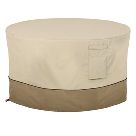 Classic Accessories Veranda 42" Fire Pit Table Cover - Round, Outdoor Table Cover, Pebble