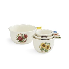Portmeirion - Botanic Garden Bouquet Collection – Set of 4 Measuring Cups with Figural Butterfly Handle