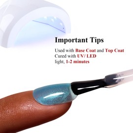 Glitter Gel Polish, Clear Blue Iridescent Glitter Gel Nail Polish Sparkle Shimmer Gel Glitter Nail Polish Summer Rainbow Soak Off LED UV Gel Nail Polish for Art DIY Manicure 15ML