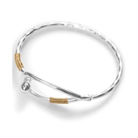 Lucky Brand Two-Tone Wire-Wrapped Hinge Cuff Bracelet