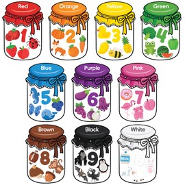 10Pcs Magnetic Color Sorting Cute Fridge Magnets for Kids Color Sorting