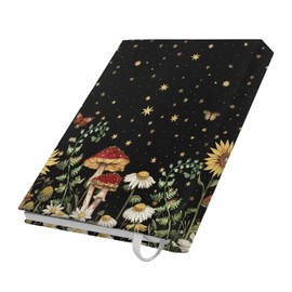 Dolyues Mushroom Black Stretchable Book Cover Book Sox Book Sleeve for Student Adult School Office Textbook Jackets Protective Cover