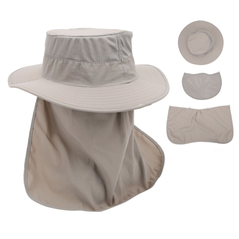 Fishing Hat Nylon Breathable Sun Protection Caps with Neck Flap