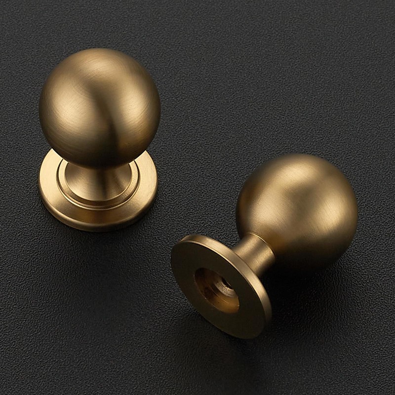 Ravinte Decor 12 Pack Champagne Bronze Cabinet Knobs, Round Ball