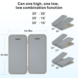 Portable Slant Board is Used for Calf Stretcher, Squat Wedge and Physical Therapy Equipment. 6-Level Adjustable Slant Board Suitable for Knee Ankles and Legs,Can be Separated and Combined Easy