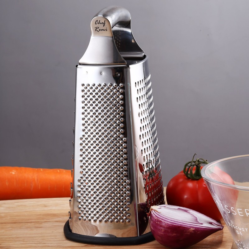 Chef Remi Food Grater | 4-Sided Blades Stainless Steel Cheese