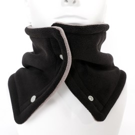 PAZOFA Neck Warmer, Button, Double-Sided Use, Unisex, Soft, For Winter, Cold Protection, School Commute, Commute, Stylish, Unisex, Snood, Neck Wrap, Reversible Design, Simple, Plain, 7 Colors, 1.