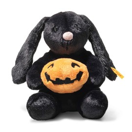 Steiff Cuddly Toy Mr. Spice Hoppie Rabbit, Cute Stuffed Toy, Children, Boys & Girls, Friends, Plush Toy, 16 cm, Black, 081132