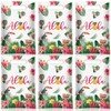 PerKoop 100 Pcs Hawaiian Gift Bags Plastic Aloha Goodie Bags