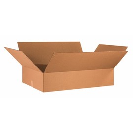 Aviditi 36248 Flat Corrugated Cardboard Box 36" L x 24" W x 8" H, Kraft, for Shipping, Packing and Moving (Pack of 10)