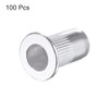 TA-VIGOR 100Pcs M5 Rivet Nuts, Aluminium Alloy Knurled Flat Head