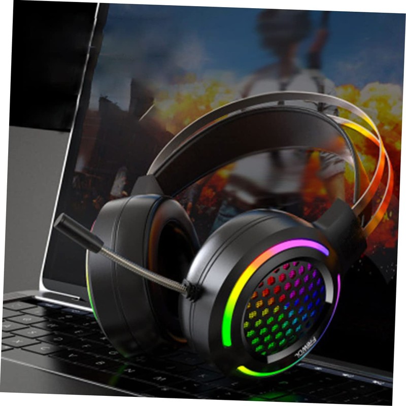 Levemolo Wired RGB Gaming Headset with Noise Reduction Comfortable Over-Ear
