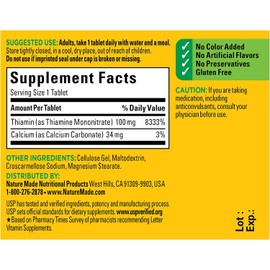 Nature Made B1 100 Mg 100 Count (5 Pack)