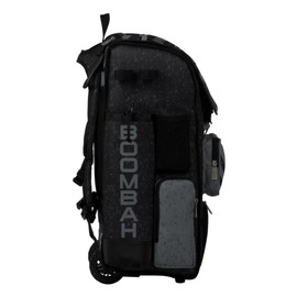 Boombah Superpack Hybrid Rolling Bat Bag - Wheeled & Backpack Version - USA Siege Charcoal/Black