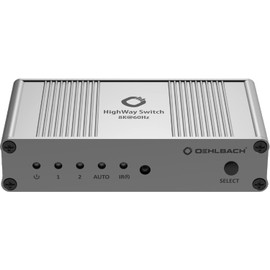 OEHLBACH Highway Switch 8K - HDMI 2.1 Switch - 2 in 1 Out HDMI Adapter with Remote Control (4K 120Hz, 8K 60Hz, 48Gbits, VRR, Dolby Vision, Atmos, HDR10, HDCP 2.3) - Matte Silver