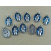 Eurofusioni 10 x Silver Plated Medals Saint Kristophorus Metal Silver,