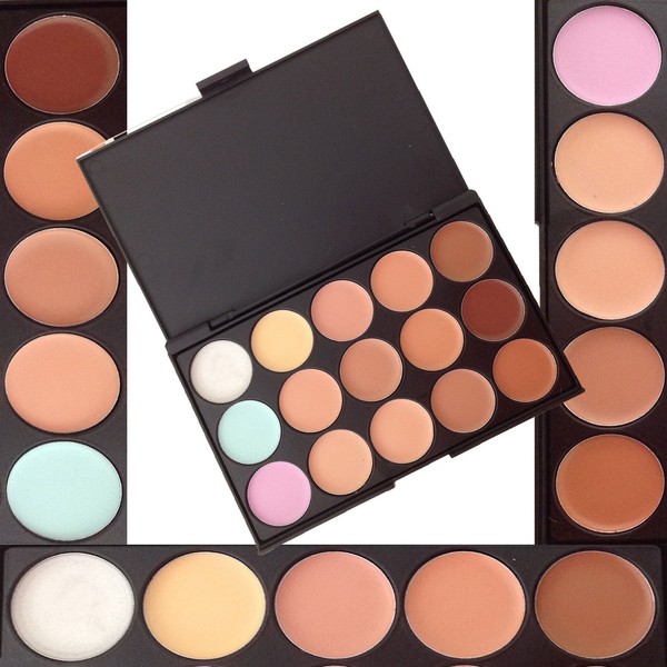 LyDia® 15 Nude Colours Cream Concealer/Highlight/Face Contour Camouflage Palette Dull/Redness