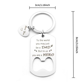 fuakUip Dad Gifts,Fathers Day Gift,Father Keyring,Father's Day Gift,Dad Presents,Daddy Birthday Present,Presents for Daddy,Daddy Present