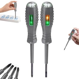 2-in-1 High Torque Strong Magnetic Screwdriver Electricity Detector, High Torque Alloy Dual Light Color Light Measuring Electric Pen, Voltage Detector Pen, Electricity Tester Pen