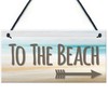 RED OCEAN To The Beach Arrow Nautical Seaside Marine Theme