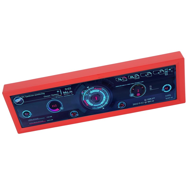 8.8 Inch PC Temperature Display Professional HD IPS 1920x480 LCD