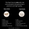 The Pearl Source Sterling Silver 5-6mm AAAA Quality Round White