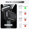 RFUNGUANGO for AirPods Pro 3 Case Carbon Fiber Series, Black