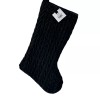 The Christmas Shoppe Black Plush Stocking Chevron Braid Pattern 20