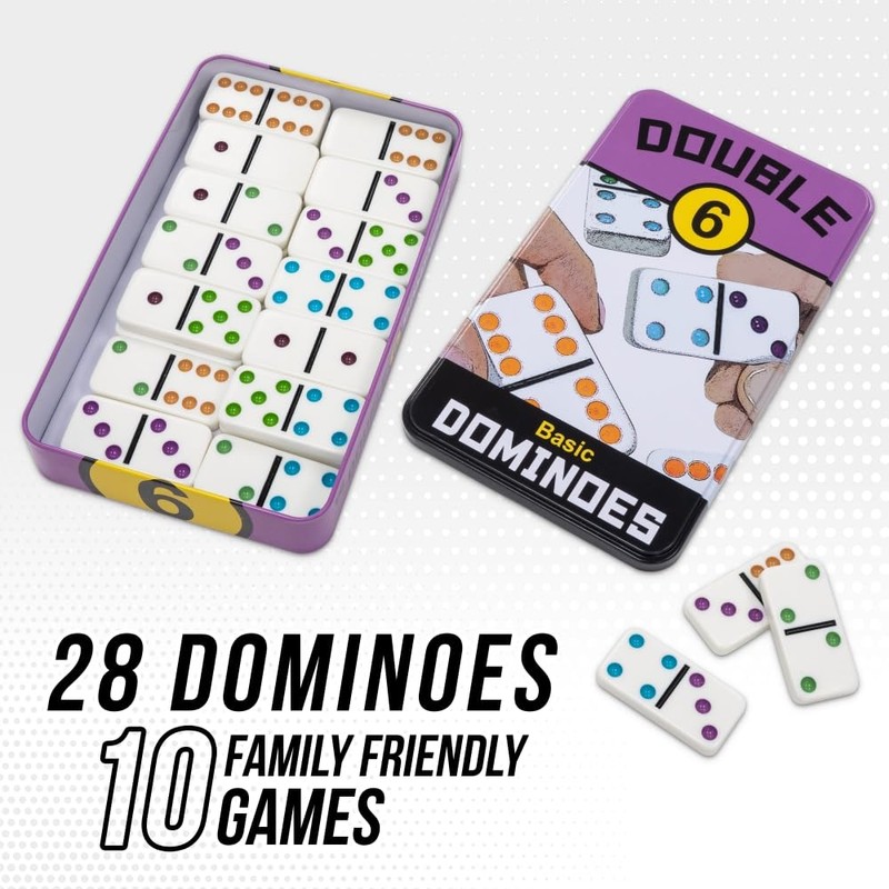 Front Porch Classics | Double 6 Travel Tin Domino Set