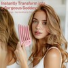 2PCS Pink Shaping Styling Comb, for Fluffy Bangs, No-Trace Root