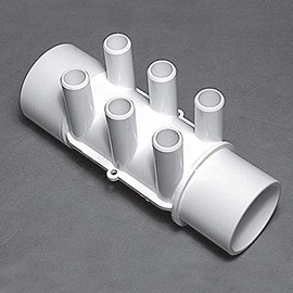 Waterway Sp Manifold, 2 Inch S X 2 Inch Spigot (6) Port 3/4" Sb #672-4940