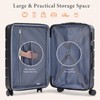 20-28 inch Luggage, Expandable Hardside Suitcase with Spinner Wheels, Hard