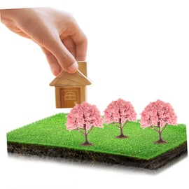 DOITOOL Miniature Cherry Tree, Architectural Tree Model, DIY Micro Landscape Tree, Artificial for Landscape, Railway Tree, Blossom Tree, Cherry Blossom Tree, Model Trees, Flowers, Model Making