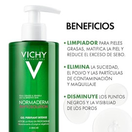 VICHY Normaderm Piel Grasa con Ácido Salicílico Limpieza y Protección Solar