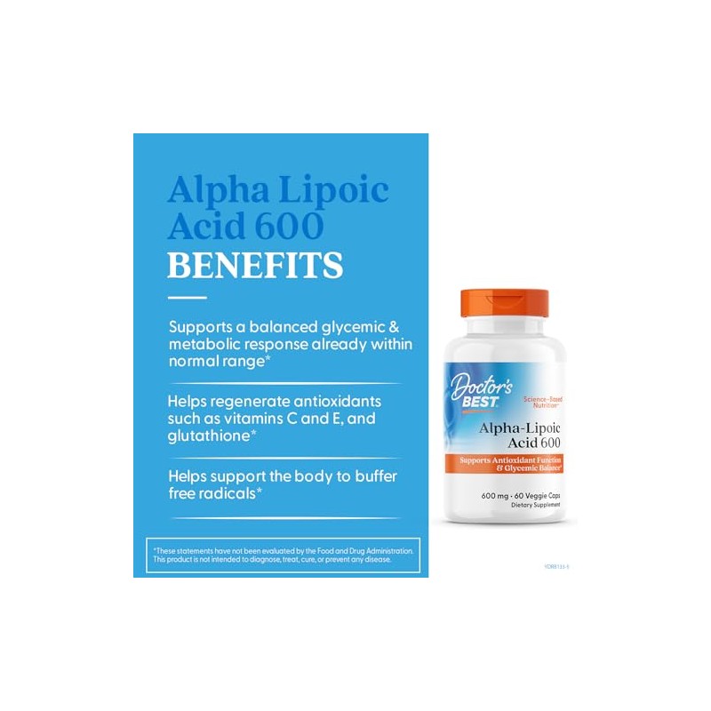 Doctor Best Ácido Alfa Lipoico 600mg Antioxidante Alpha Lipoic Acid