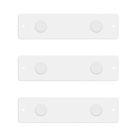 Three by Three Magnetic Strip Bulletin Board Long Wide – 12" x 3" Metal Organizer with Strong Magnets & Wall-Mounting Hardware for Home, Office, or Dorm (3 Pack) Matte White