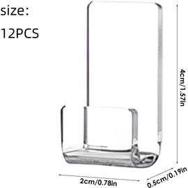 DACUAN 10pcs Record Wall Holder, Acrylic Record Wall Holder Rack, Comics and Books